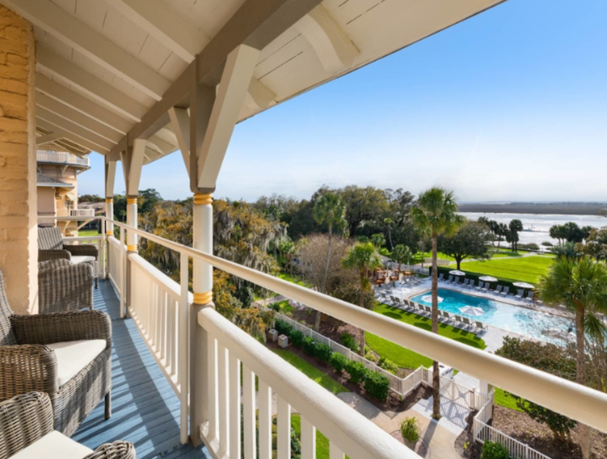 The river view rooms at the Jekyll Island Club Resort provide the perfect place to watch the sunset each evening.