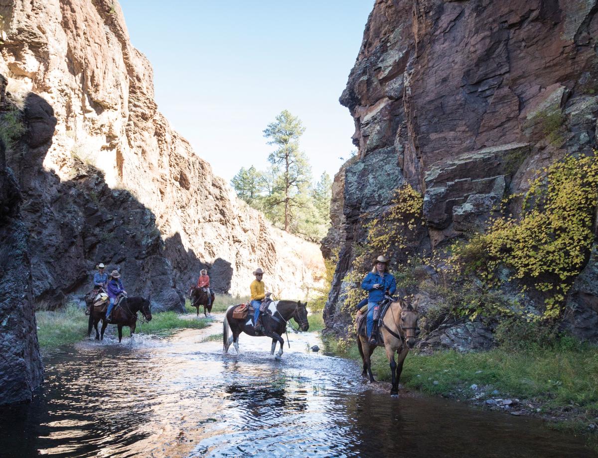 Riders at Geronimo Trails Ranch