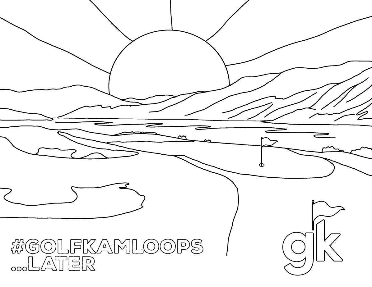 Golf Kamloops Colouring Sheet