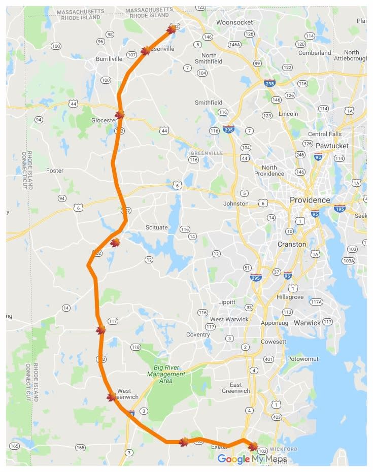 Route 102 Leaf Peeping Map