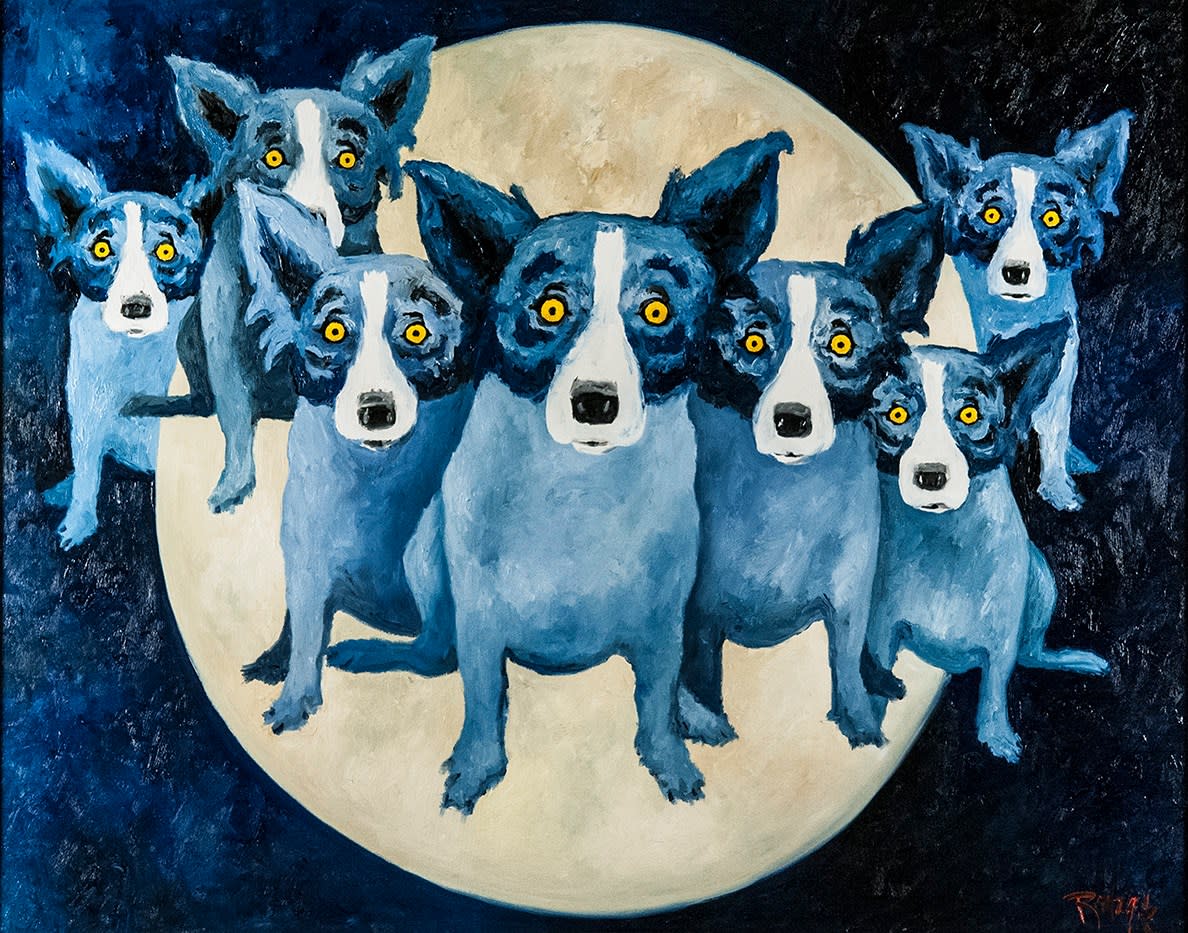 Blue Dog painting by Rodrigue Art Studio