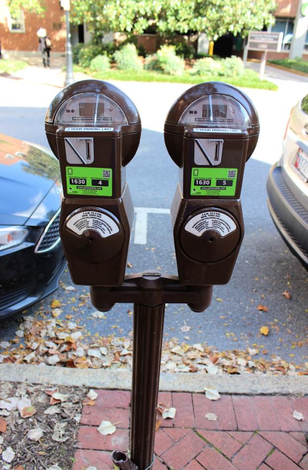 Two Parking Meters in Downtown Frederick