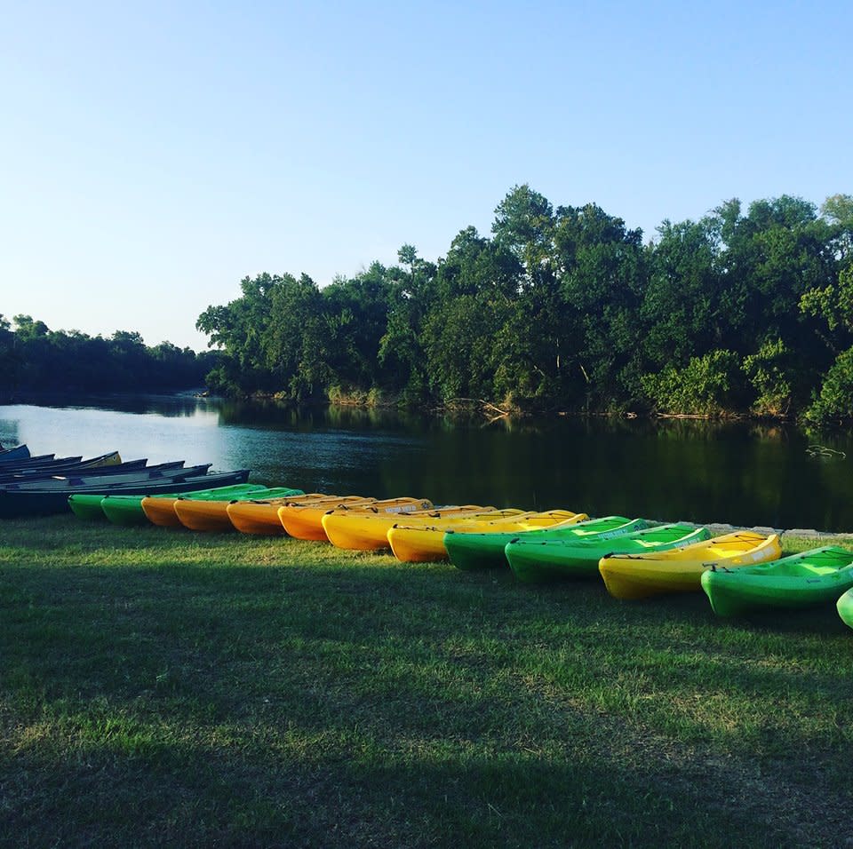 Kayaks on Colorado in Bastrop