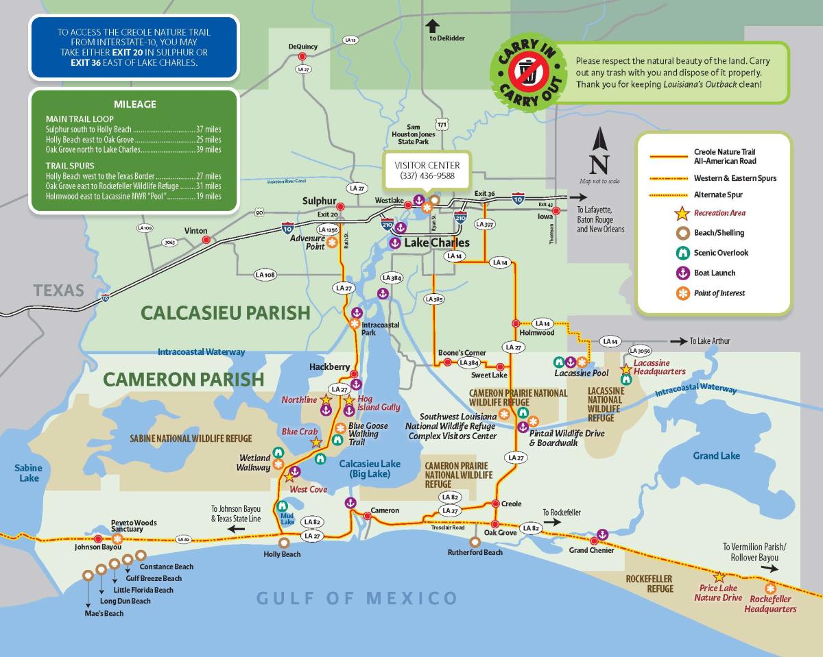 Map of Lake Charles 