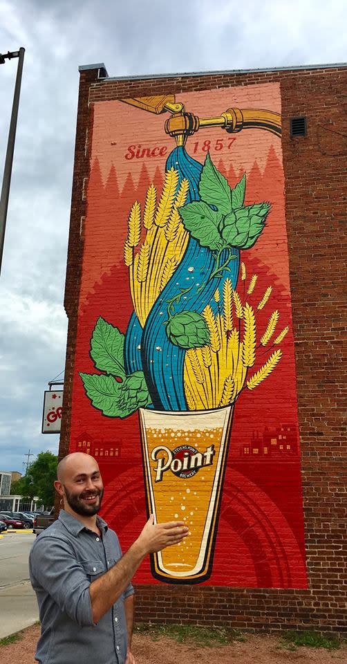 #grabtheglass Stevens Point Brewery mural