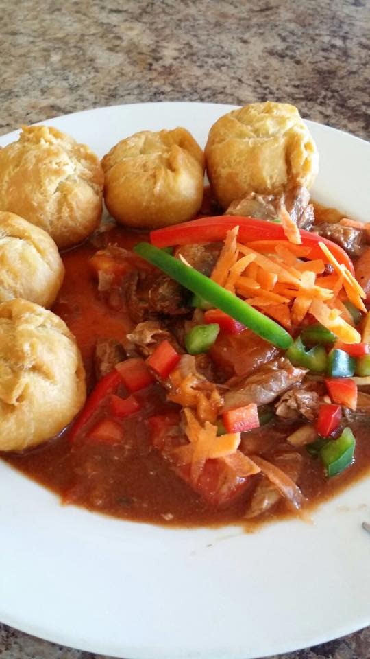 bowl of food with meat and vegetables