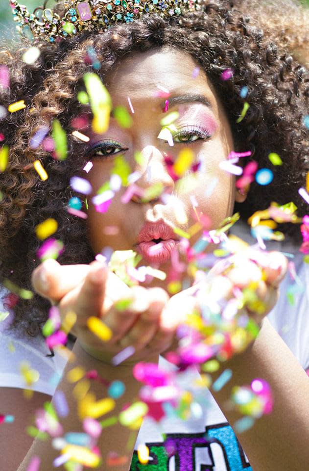 Portrait with confetti, photo by PinkPaisley Creative Design in Fort Wayne