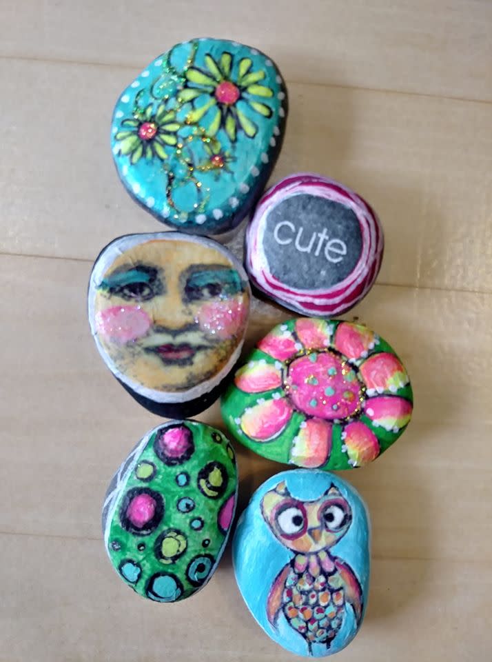 You may spot these rocks, painted by Amy Jochman, in the Stevens Point Area.