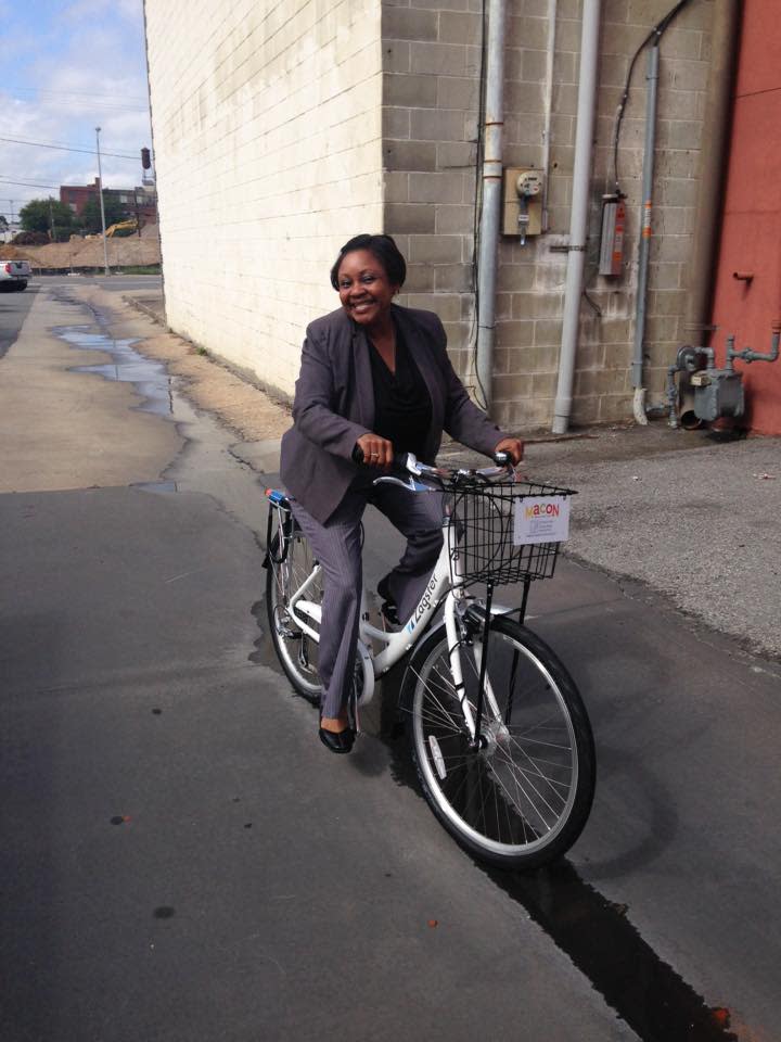 Kimberly Ward on Bike