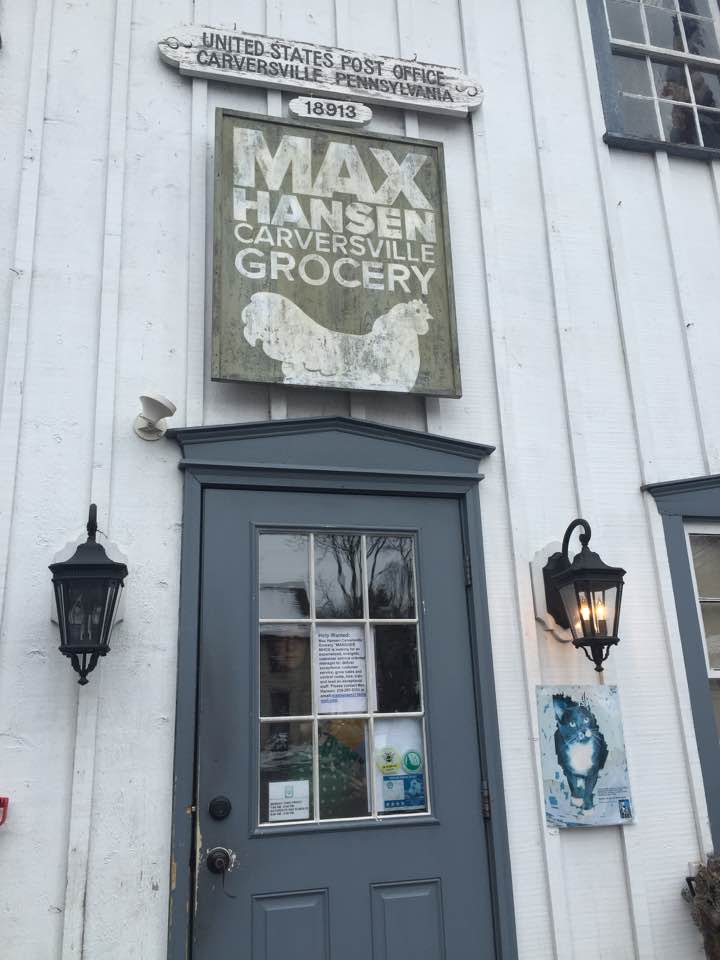 Sign at Max Hensen Carversville Grocery