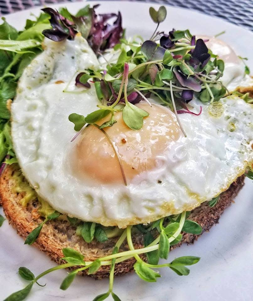 Avocado Toast with a Sunny Side Up Egg at WItherspoon Grill