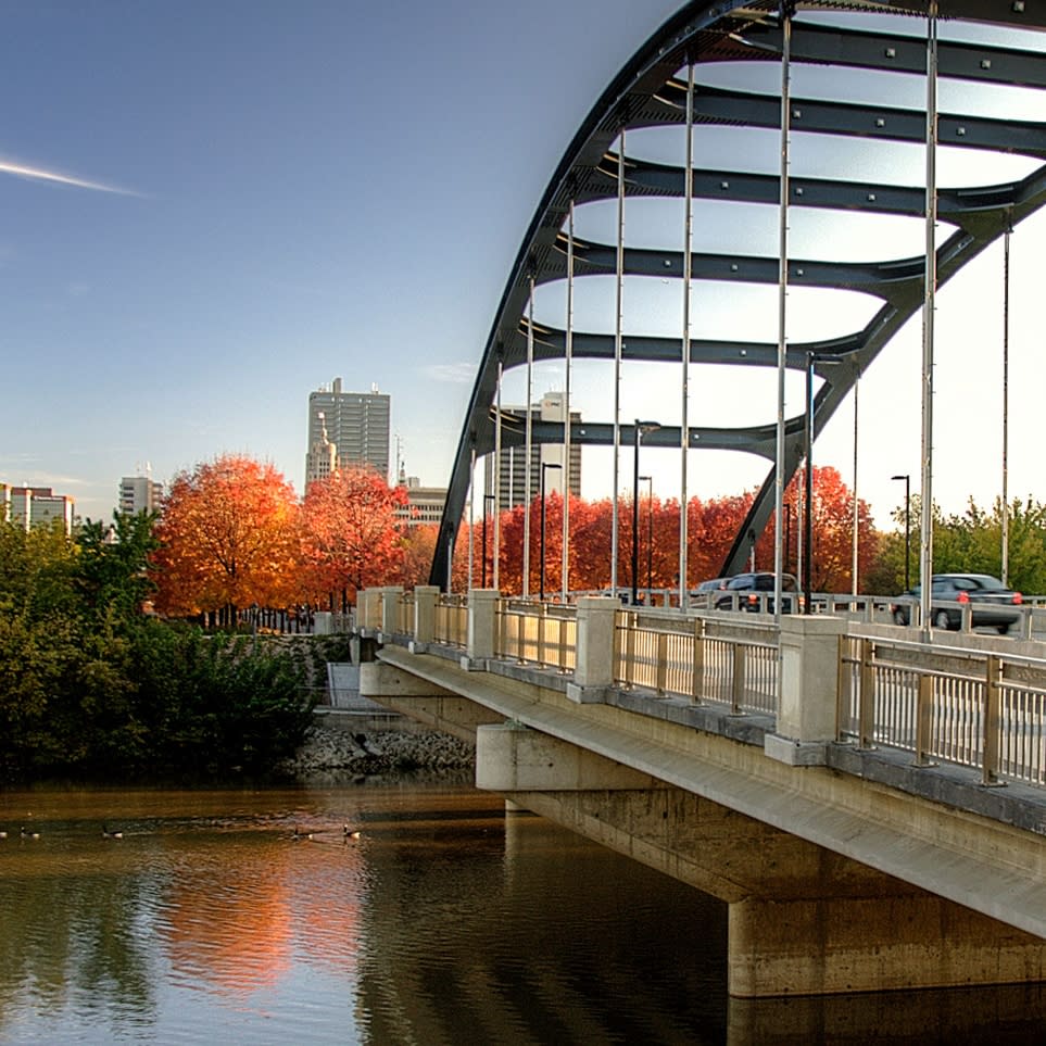 Martin Luther King Jr Bridge in Fall