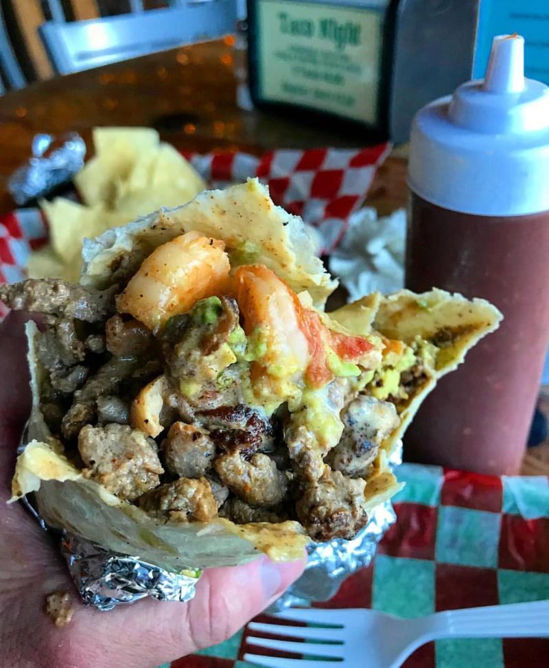 A burrito from Pelon's in VA Beach