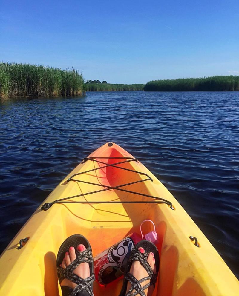 Person Kayaking In Back Bay In Virginia Beach