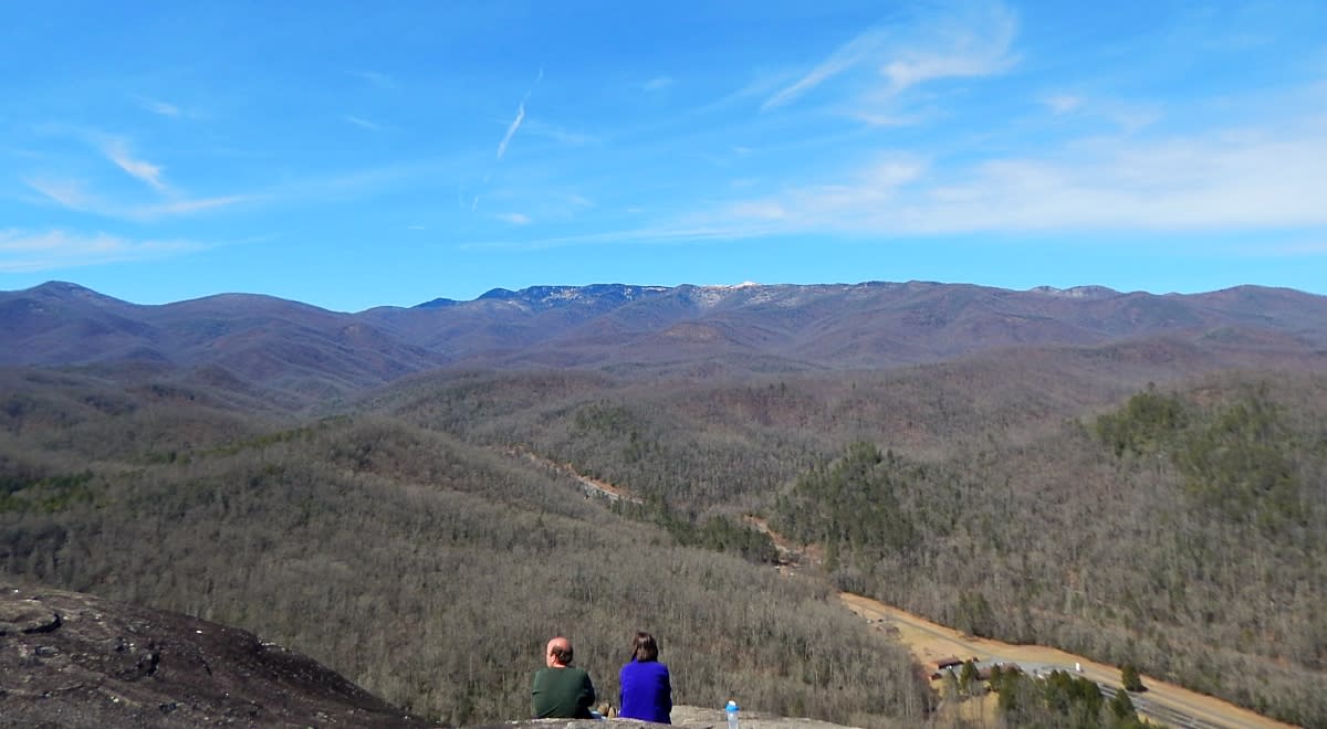 Winter View from the John Rock hiking trail near Asheville, N.C.