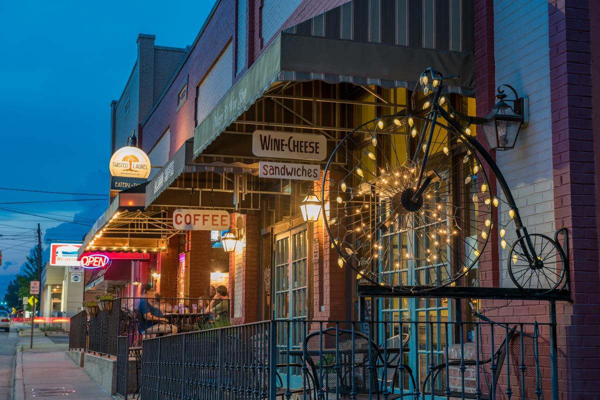 Main Street Weaverville at Dusk