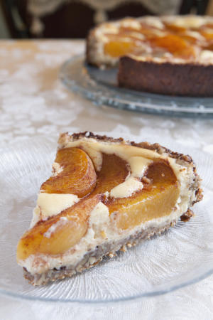 Peach-Topped Bavarian Torte #Recipe | ExploreAsheville.com