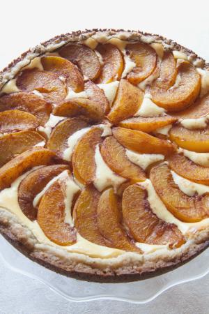 Peach-Topped Bavarian Torte #Recipe | ExploreAsheville.com