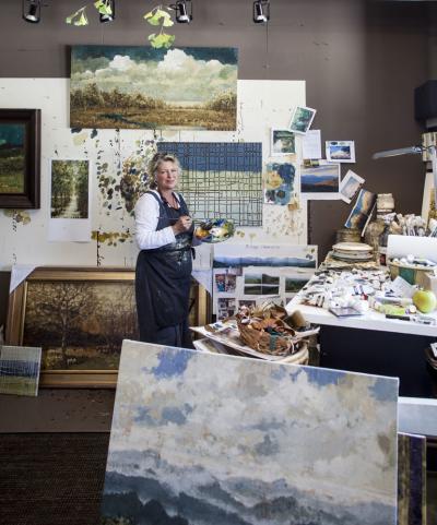 Wendy Whitson, Painter, In Her Studio