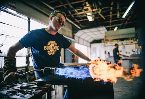 A Glass Artist Fires His Work at the North Carolina Glass Center in Asheville