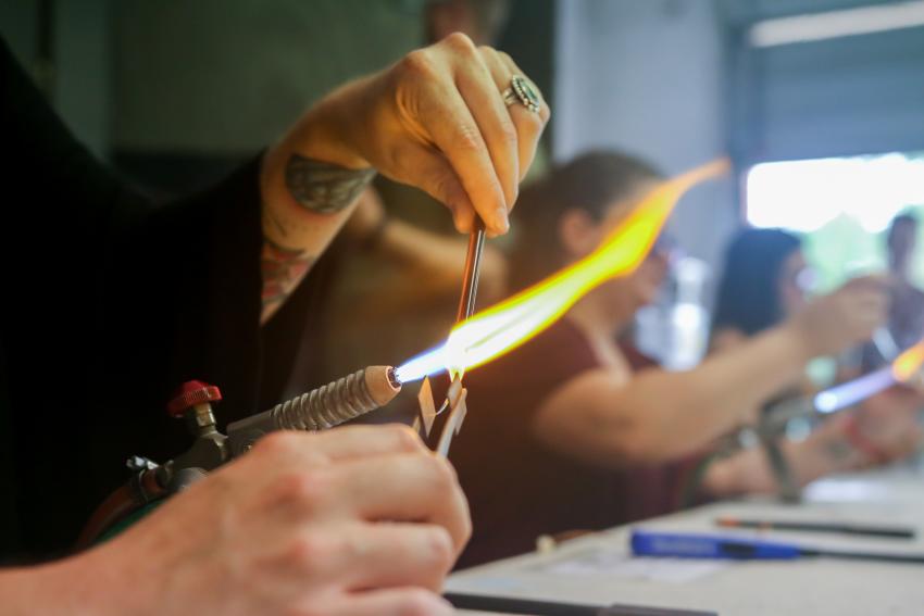 Flamework with Glass at the N.C. Glass Center in Asheville