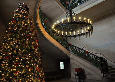 Christmas Tree in a Stairwell at Biltmore in Asheville