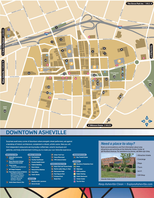 Map of Downtown Asheville