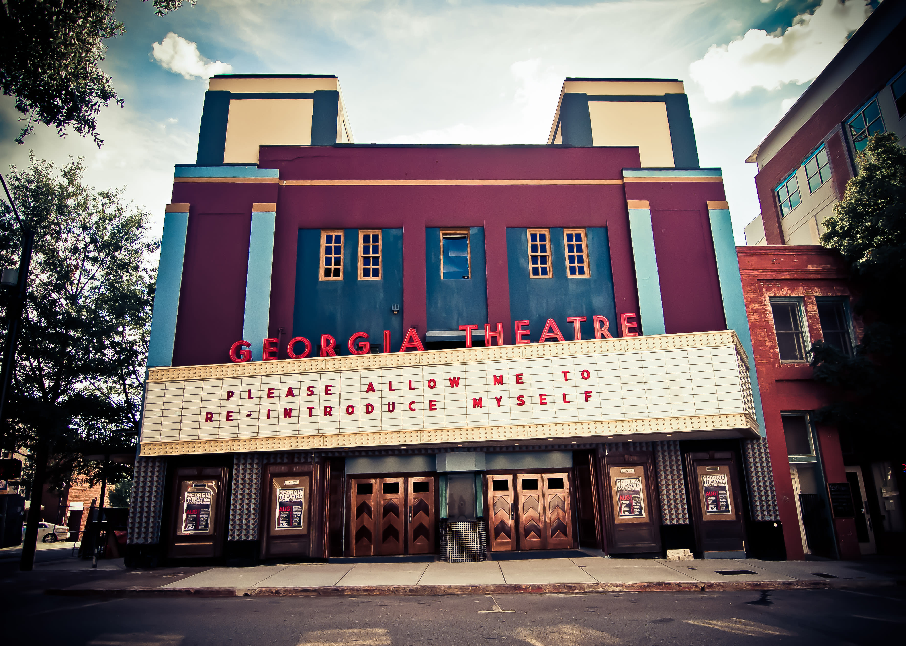 Exterior view of Georgia Theatre in Downtown Athens, Georgia