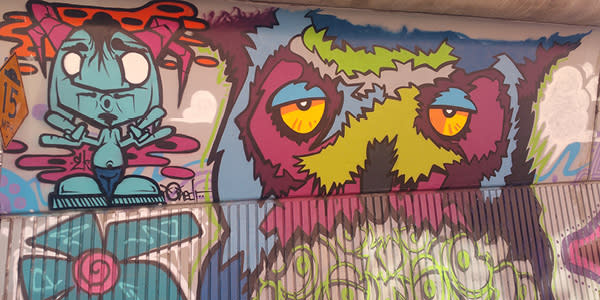 Fruitvale Stay Aware Mural with owl