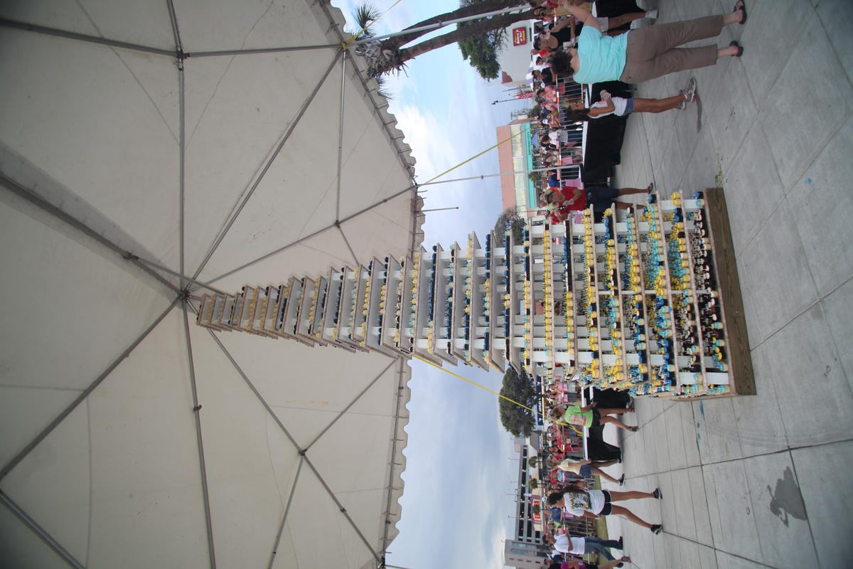 Around 8,000 cupcakes were used to break a Guinness World Record at Myrtle Beach's 75th anniversary party. Photo by Willis Glassgow with the Associated Press. Cupcakes