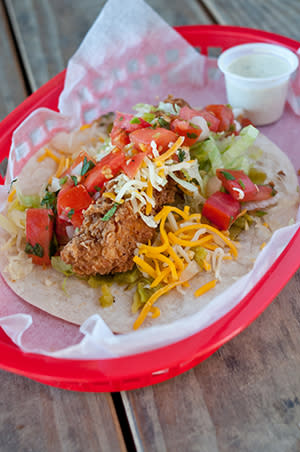 Also worth the calories, Torchy's Trailer Park Taco (be sure to get extra trashy). Photo by Aimee Wenske.