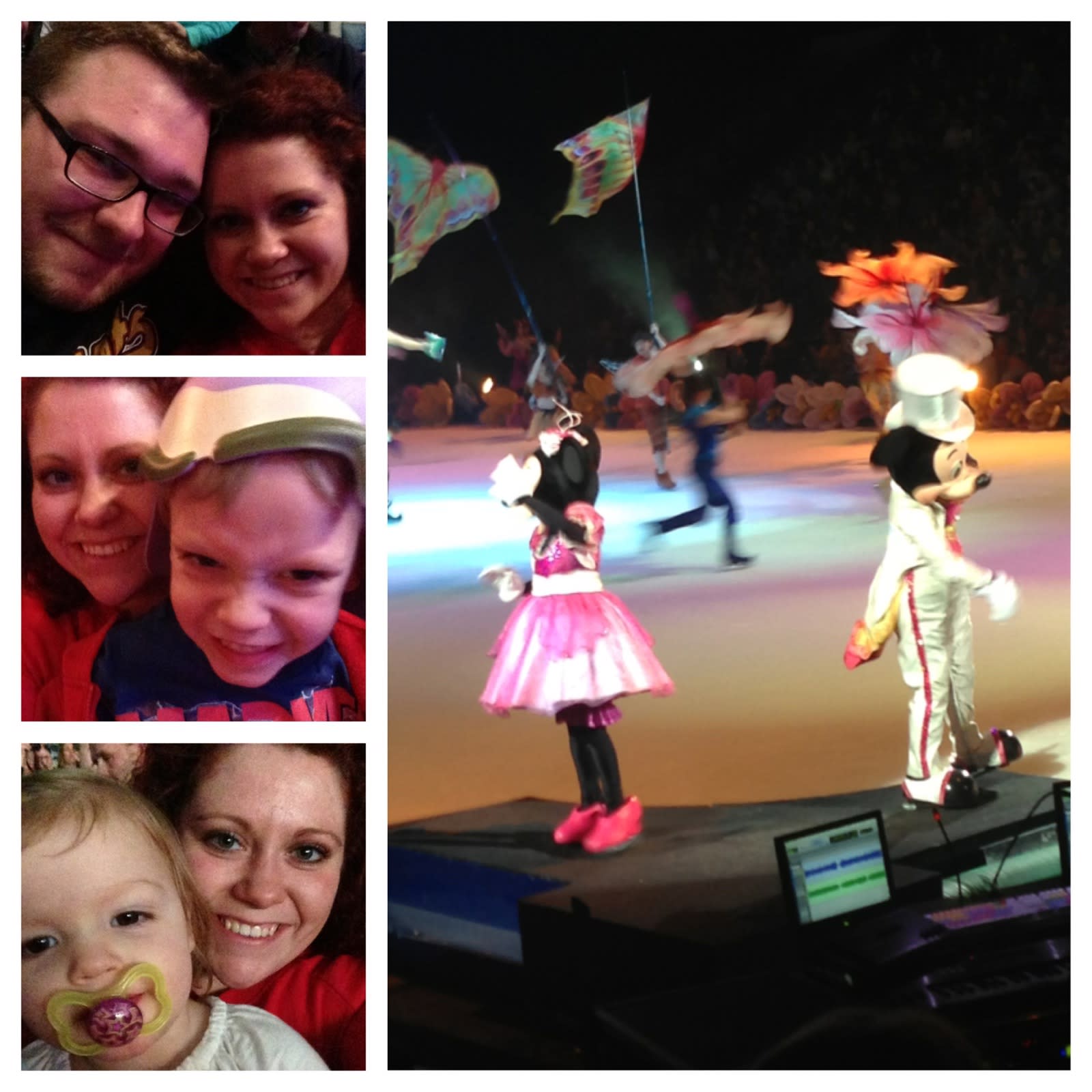 Scenes from Disney on Ice a couple of years ago with our niece and nephew!