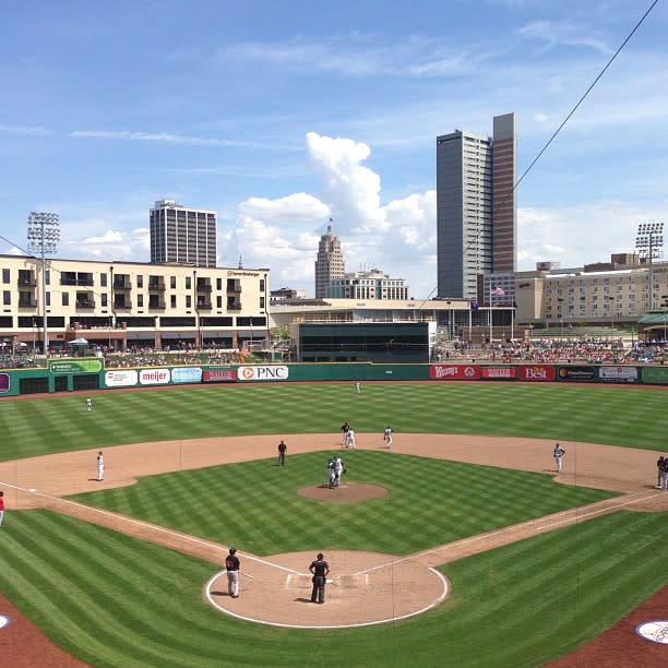 You'll get a great view of downtown Fort Wayne in the stands at Parkview Field!