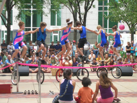 You'll see fun and unique performances at Buskerfest.