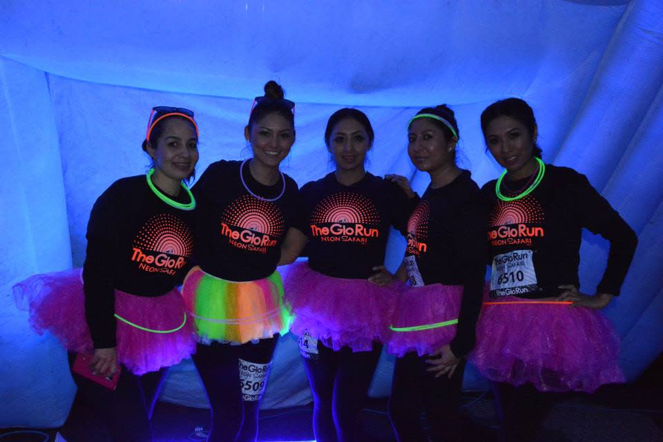 The Glo Run will take you on a neon light safari.