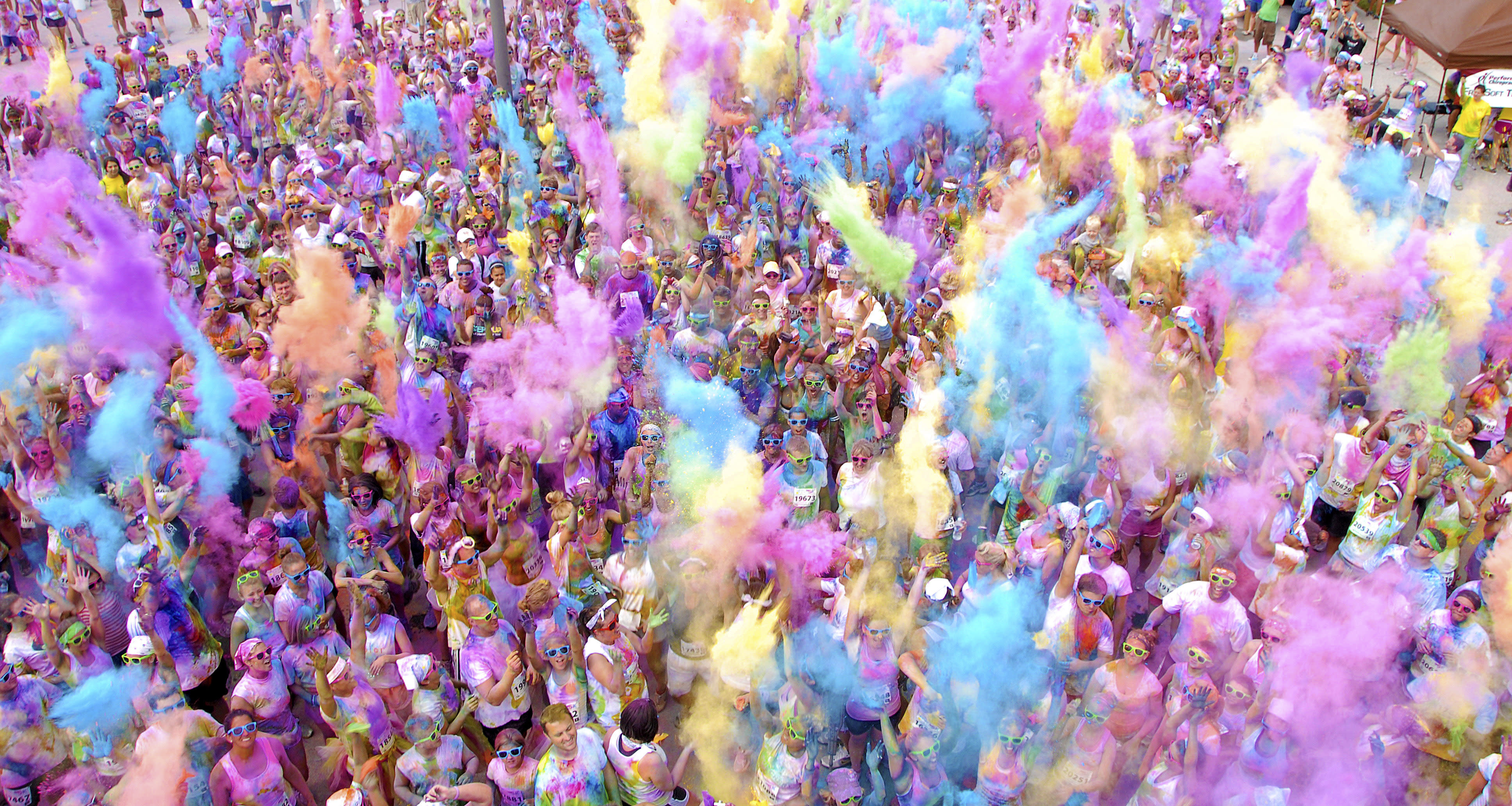 You'll be covered in color at Color Me Rad!