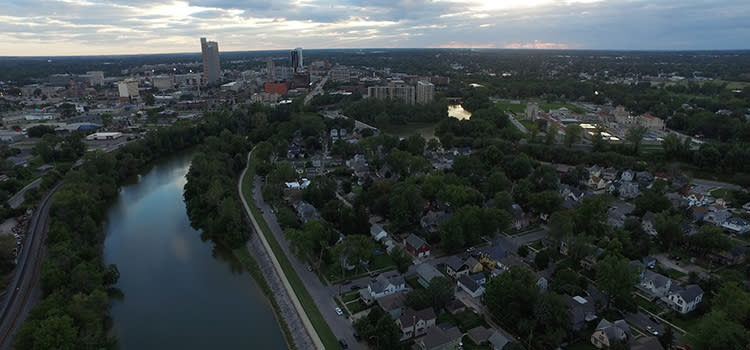 Fort Wayne Aerial - Three Rivers