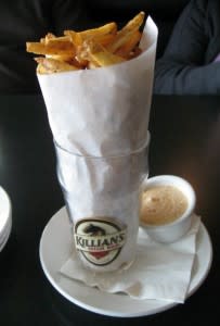 These fries with homemade dipping sauce are so addictive.