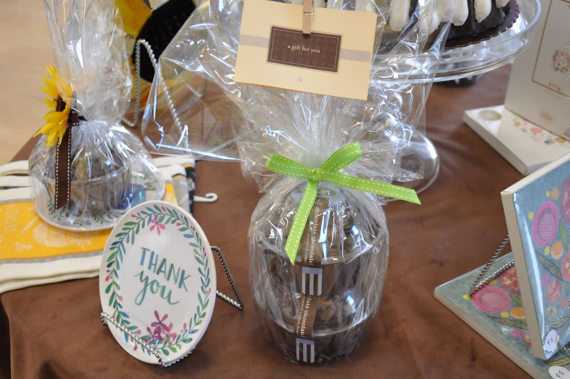 Gift wrapped bundt cake