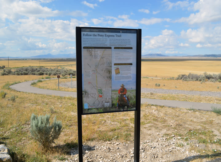 Sign at the Pony Express Trail