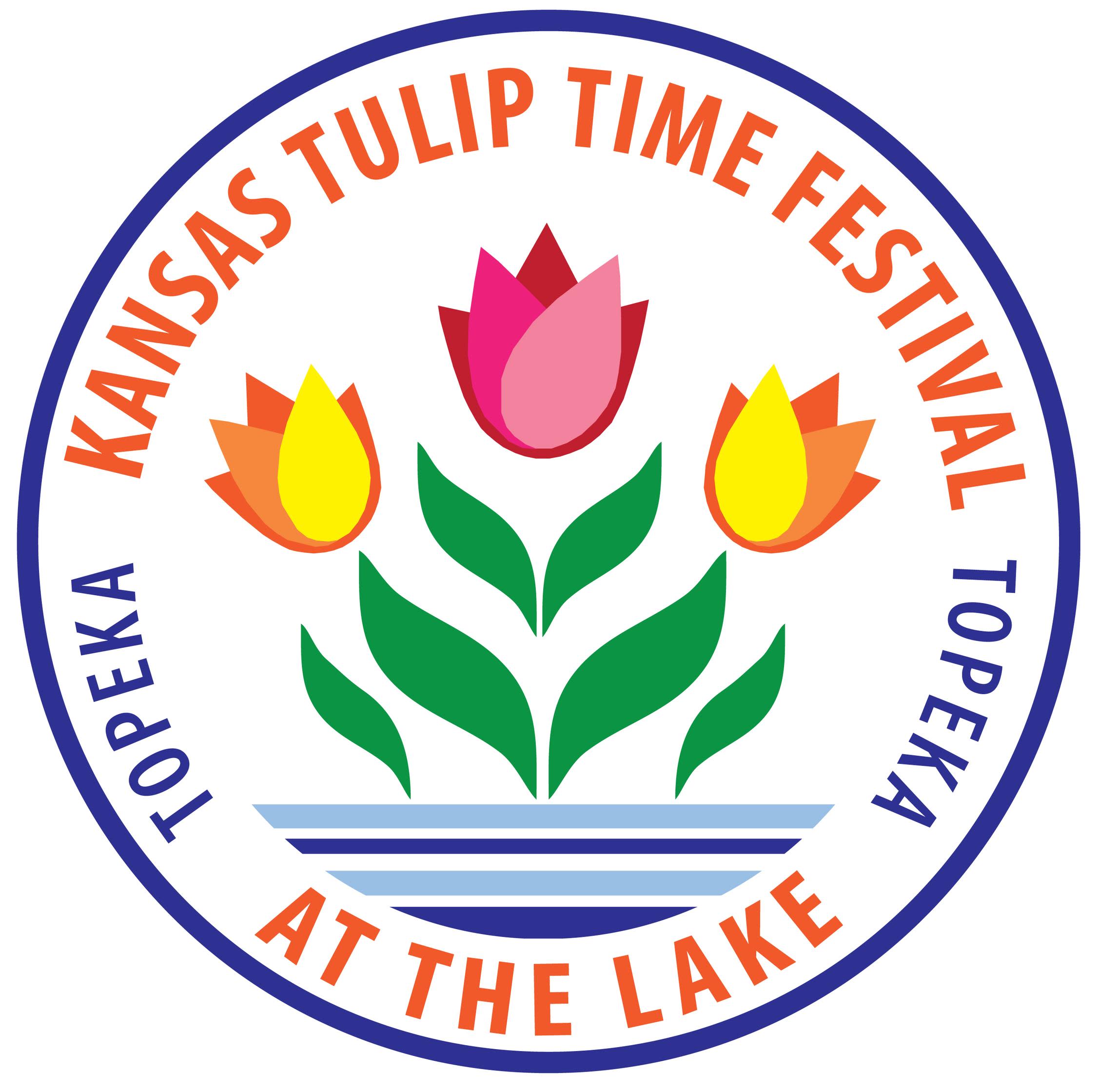 Tulip Time Festival Day at the Lake logo - words in circle around drawing of tulip.