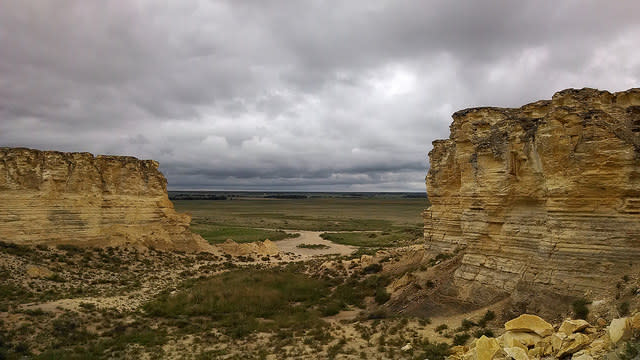 Arikaree Breaks. One of many dramatic rock formations in Kansas