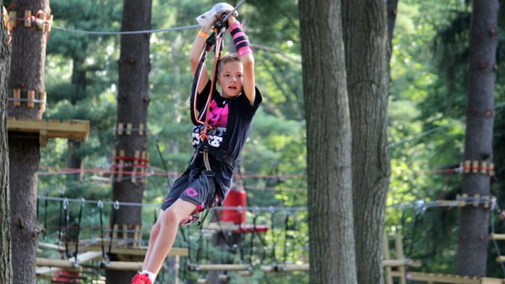 Elmwood Park Zoo's Treetop Adventures takes you high above the animals.