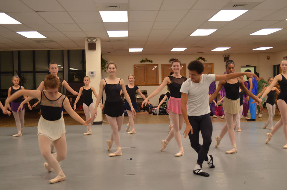 Juan Castellanos (front right) dreams of becoming a professional dancer Juan Castellanos (front right) dreams of becoming a professional dancer