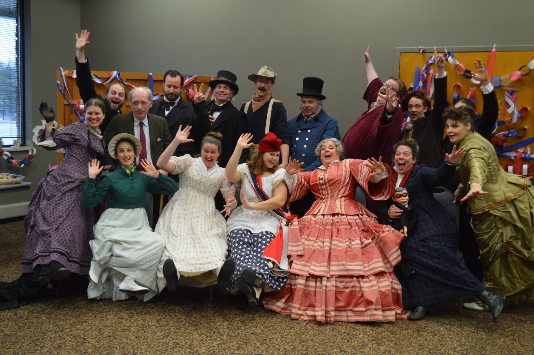 A historically & fun cast of characters for President's Day Presidents Day at CP