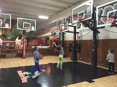 Shooting hoops at Recreation Unlimited Andrea hoops