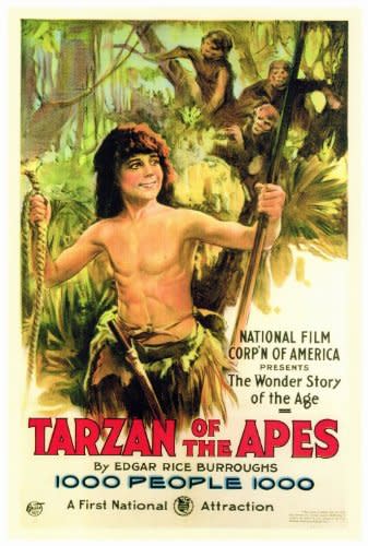 Movie poster of Tarzan of the Apes