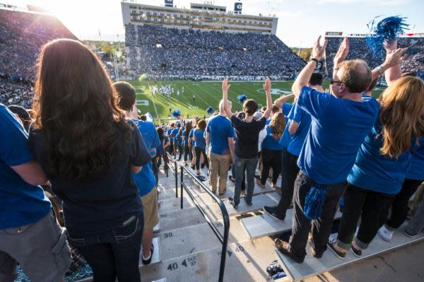 BYU Football Fans Cheering