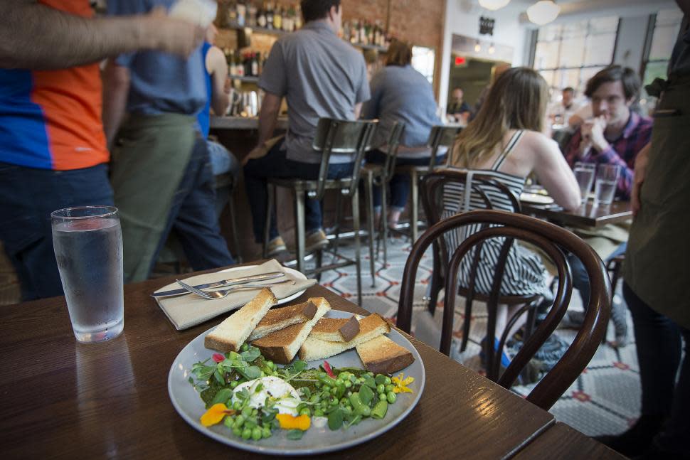 Food on a table at Salazar (photo: Wendy Pramik)