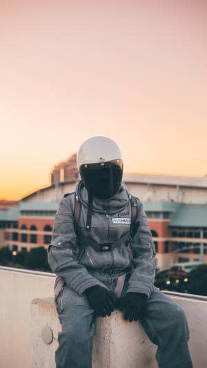 Person in a flight suit in Houston
